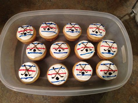 hockey decorations for cupcakes